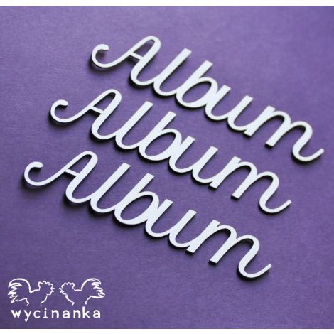 Tekturka Wycinanka Just Married - Napis Album, 3szt